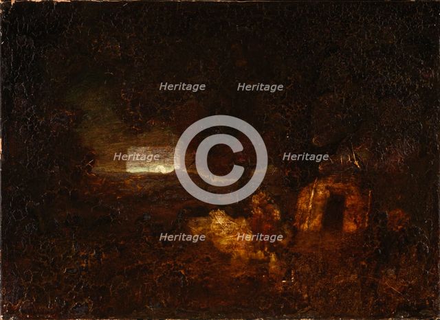 The Canoe Builders, after 1879. Creator: Ralph Blakelock.