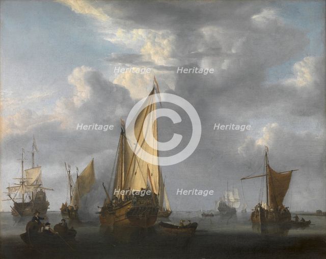 The Canon Shot, c1660-1700. Creator: Willem van de Velde the Younger.