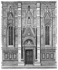 The canonical gate of the Basilica of Santa Maria del Fiore, Florence, Italy, 1882