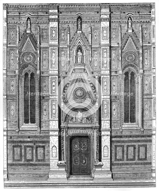 The canonical gate of the Basilica of Santa Maria del Fiore, Florence, Italy, 1882. Artist: Unknown