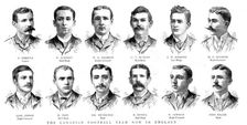 'The Canadian Football Team now in England 1888. Creator: Unknown