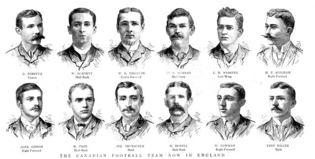 ''The Canadian Football Team now in England', 1888. Creator: Unknown.