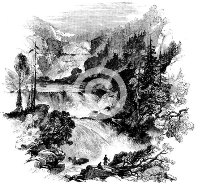 The Canadian Red River Exploring Expedition - Great Falls on Little Dog River..., 1858. Creator: Unknown.