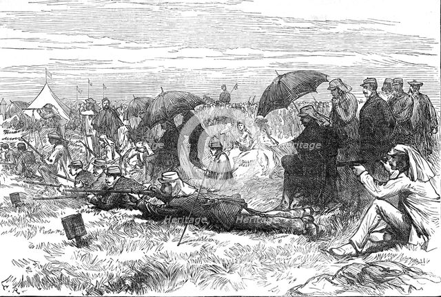 The Canadian Rifles at Wimbledon, 1872. Creator: C. R..