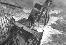 'The Canadian "SS Sardinian" crossing the Atlantic in the recent gales 1890. Creator: Unknown