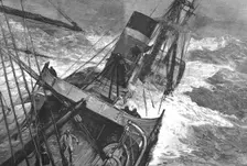 'The Canadian "SS Sardinian" crossing the Atlantic in the recent gales 1890. Creator: Unknown