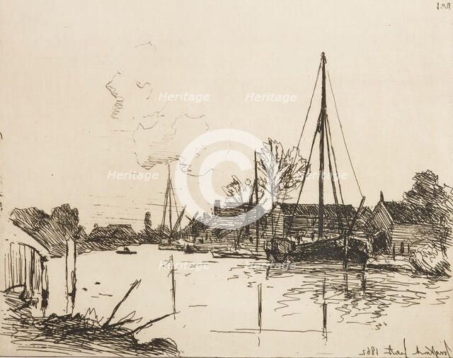 The Canal, 1862. Creator: Johan Barthold Jongkind.