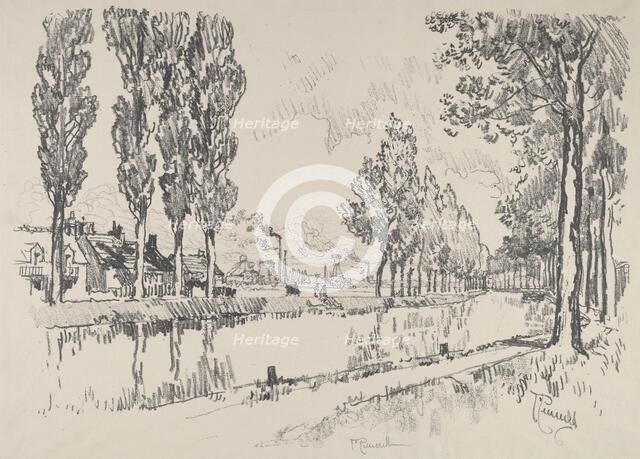 The Canal at Blanzy, France, 1911. Creator: Joseph Pennell.
