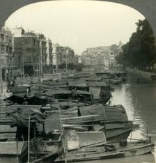 The Canal between Canton and the Island of Shameen, China c1930s. Creator: Unknown