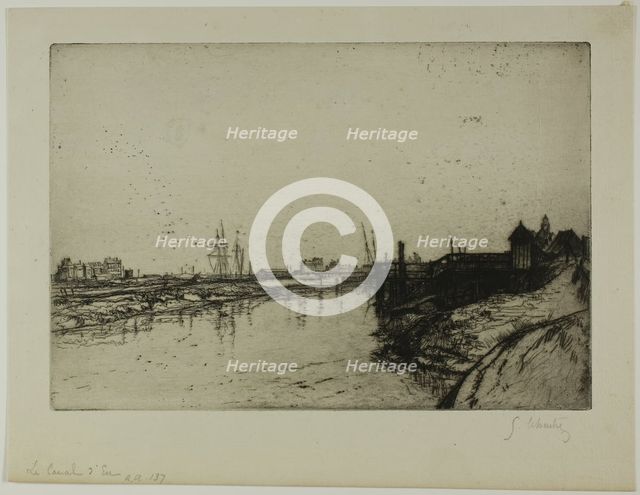 The Canal d'Eu (near Tréport), 1898. Creator: Gustave Leheutre.