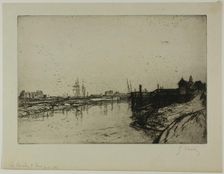The Canal d'Eu (near Tréport), 1898. Creator: Gustave Leheutre