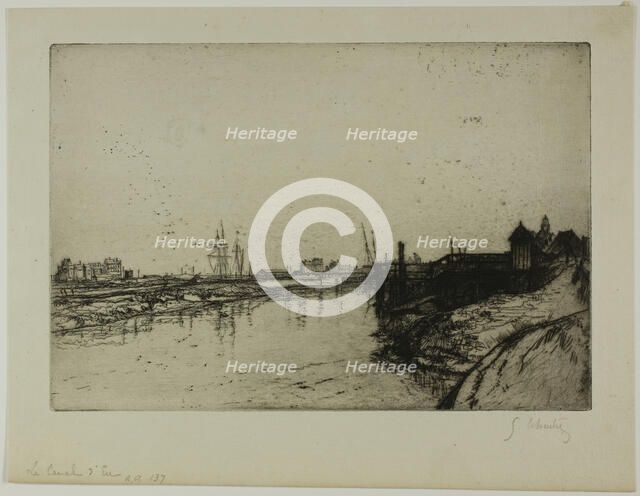 The Canal d'Eu (near Tréport), 1898. Creator: Gustave Leheutre.
