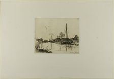 The Canal, from Cahier de six eaux-fortes, vues de Hollande, 1862. Creator: Johan Barthold Jongkind