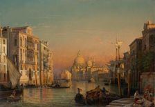 The Canal Grande in Venice with a View of Santa Maria della Salute, c1840-1854. Creator: Friedrich Nerly