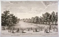 The canal in St James's Park, Westminster, London, c1740. Artist: John Stevens