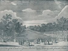 The Canal in St. James's Park with the Queen's House taken from the Parade 1794, (1910). Artists: Unknown, John Stevens