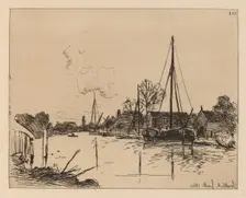 The Canal (Le Canal), 1862. Creator: Johan Barthold Jongkind
