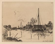 The Canal (Le Canal), 1862. Creator: Johan Barthold Jongkind