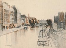 The Canal St. Martin c1927, (1927). Artist: Henry Franks Waring