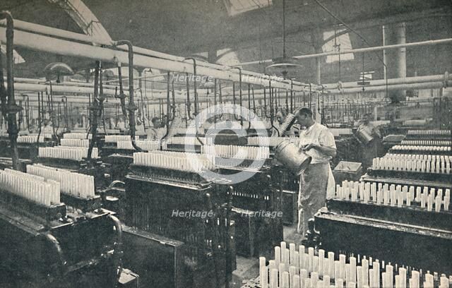 'The Candle-moulding Room', c1917. Artist: Unknown.