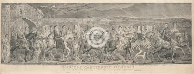 The Canterbury Pilgrims, 1810. Creator: William Blake.