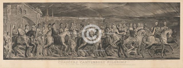 The Canterbury Pilgrims, 1810. Creator: William Blake.