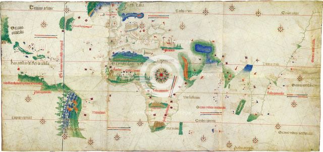  The Cantino planisphere, 1502. Artist: Anonymous master  