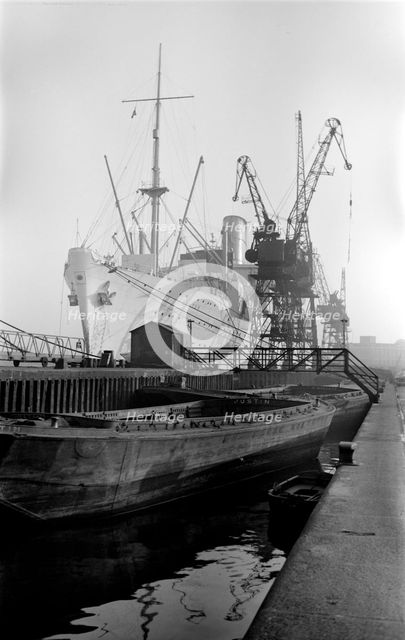 The 'Canton' in King George V Dock, London, c1945-c1965. Artist: SW Rawlings
