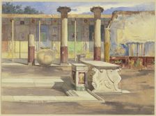 The Casa de Meleagro in Pompeii, 1839. Creator: Carl Friedrich Heinrich Werner