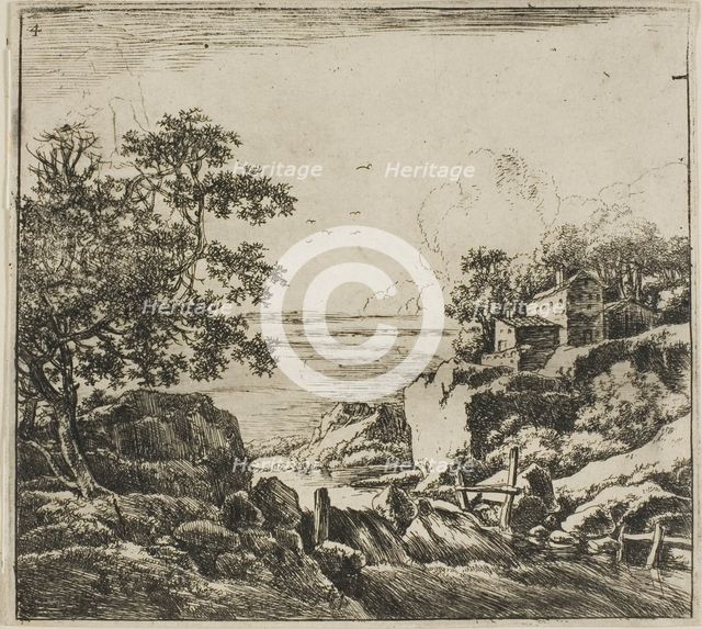 The Cascade, from the series Set of Landscapes, n.d. Creator: Herman Naijwincx.