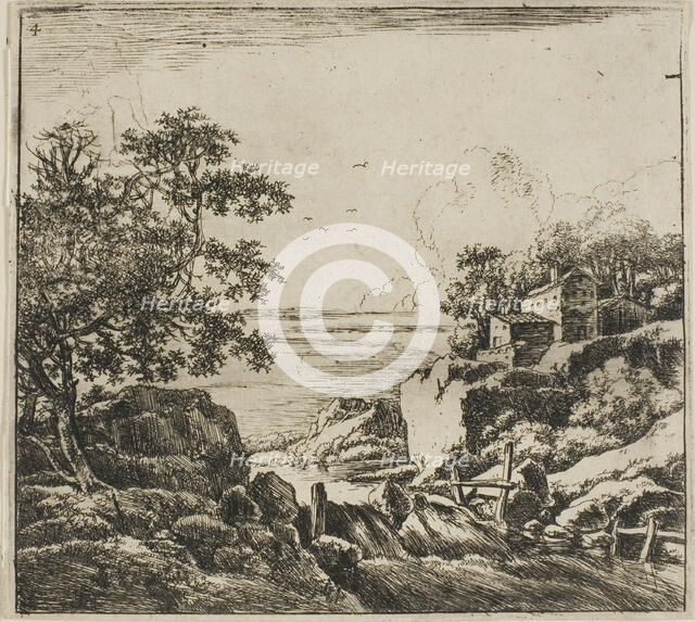 The Cascade, from the series Set of Landscapes, n.d. Creator: Herman Naijwincx.