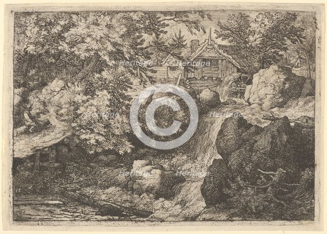 The Cascade Near the Watermill, 17th century. Creator: Allart van Everdingen.