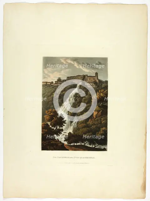 The Cascatelle and Stables of Mecenas, plate thirty-three from the Ruins of Rome, pub. April 21, 179 Creator: Matthew Dubourg.