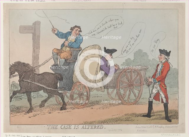 The Case Is Altered, [April 29, 1784], republished., [April 29, 1784], republished. Creator: Thomas Rowlandson.