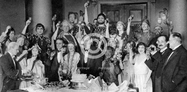 The cast from A Midsummer Night's Dream, the Green Room, Drury Lane Theatre, London, 1926-1927. Artist: Unknown