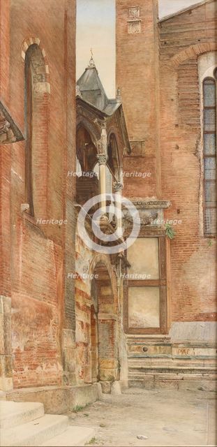 The Castelbarco Tomb, Verona, May - August 1869. Artist: John Wharlton Bunney.