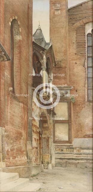 The Castelbarco Tomb, Verona, May - August 1869. Artist: John Wharlton Bunney.