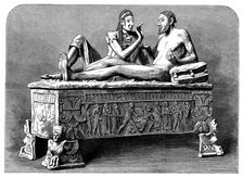 The Castellani Collection in the British Museum - Etruscan sarcophagus, 1873. Creator: Unknown