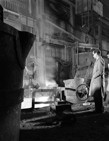 The casting furnace at Wombwell Foundry, South Yorkshire, 1963. Creator: Michael Walters