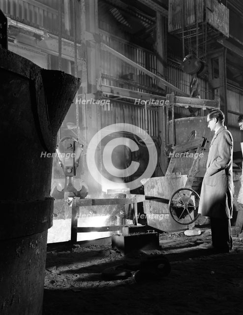 The casting furnace at Wombwell Foundry, South Yorkshire, 1963. Creator: Michael Walters.