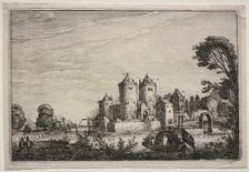 The Castle with Two Towers, 1616. Creator: Jan van de Velde (Dutch, 1620-1662)