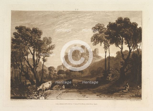The Castle above the Meadows (Liber Studiorum, part II, plate 8), 1808. Creator: JMW Turner.