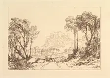 The Castle above the Meadows (Liber Studiorum, part II, plate 8), 1808. Creator: JMW Turner