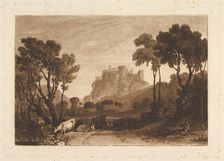 The Castle above the Meadows (Liber Studiorum, part II, plate 8), 1808. Creator: JMW Turner