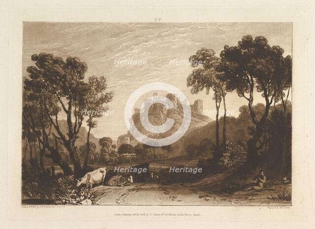The Castle above the Meadows (Liber Studiorum, part II, plate 8), 1808. Creator: JMW Turner.