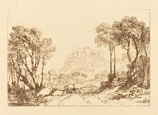 The Castle Above the Meadows, published 1808. Creator: JMW Turner