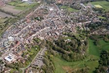 The castle and town, Devizes, Wiltshire, 2017. Creator: Damian Grady