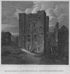 The Castle, at Newcastle; Northumberland 1814. Artist: John Greig