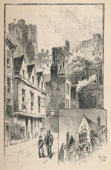 The Castle from Thames Street. A Bit of the Outer Walls 1895