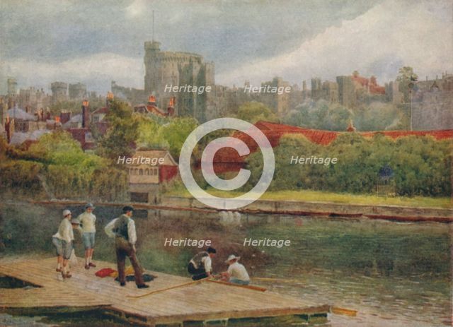 'The Castle from the Rafts', c1900. Artist: William Biscombe Gardner.